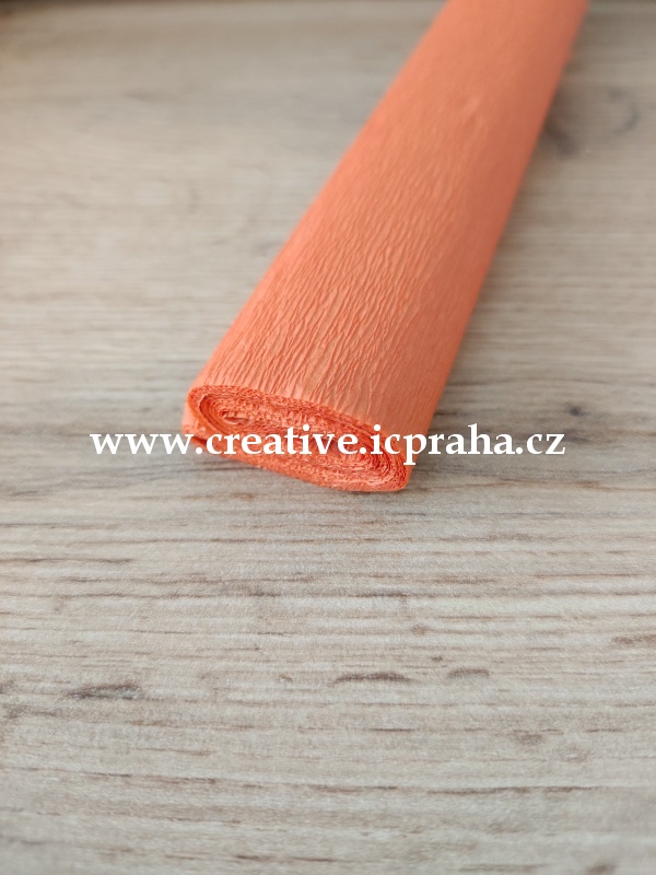 Krepový papír - rezavý 0,5x2m